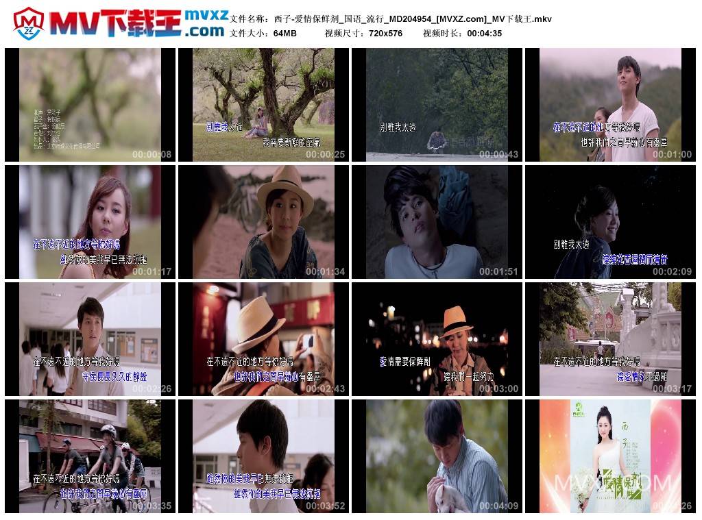 西子-爱情保鲜剂_国语_流行_MD204954